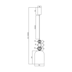 Lampa Wisząca ARTE 12W LED Czarny Szklany Klosz 16cm * Eko-light Clearance