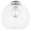 Lampa Wisząca ASTI Srebrny Transparentny Szklany Klosz 1xE27 29 cm * Jupiter Best