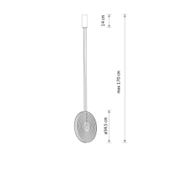 Lampa wisząca AURA LED szara 22W 3000K * Nowodvorski Hot