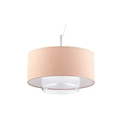 Lampa Wisząca AVEO Brązowy Transparentny Abażur Szklany Klosz 1xE27 35 cm * Jupiter Discount