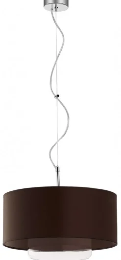 Lampa Wisząca AVEO Brązowy Transparentny Abażur Szklany Klosz 1xE27 35 cm * Jupiter Discount