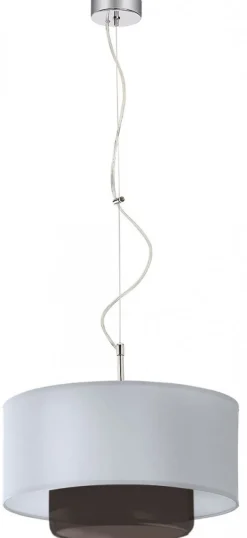 Lampa Wisząca AVEO Srebrny Szary Abażur Szklany Klosz 1xE27 35 cm * Jupiter Sale