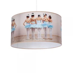 Lampa Wisząca BALLERINA Biały Różowy Abażur 1xE27 30cm * Eko-light New