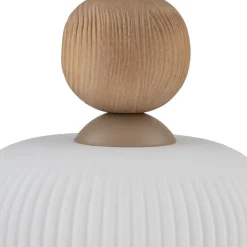 Lampa wisząca BALLO sabia beżowa klosz biały 1xE14 15 cm * TK Lighting Outlet