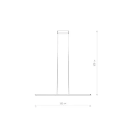 Lampa wisząca BAR LED S biała 27W 3000K * Nowodvorski