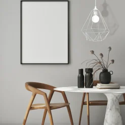 Lampa wisząca BASKET Biały Metalowy Klosz 1xE27 * Eko-light New