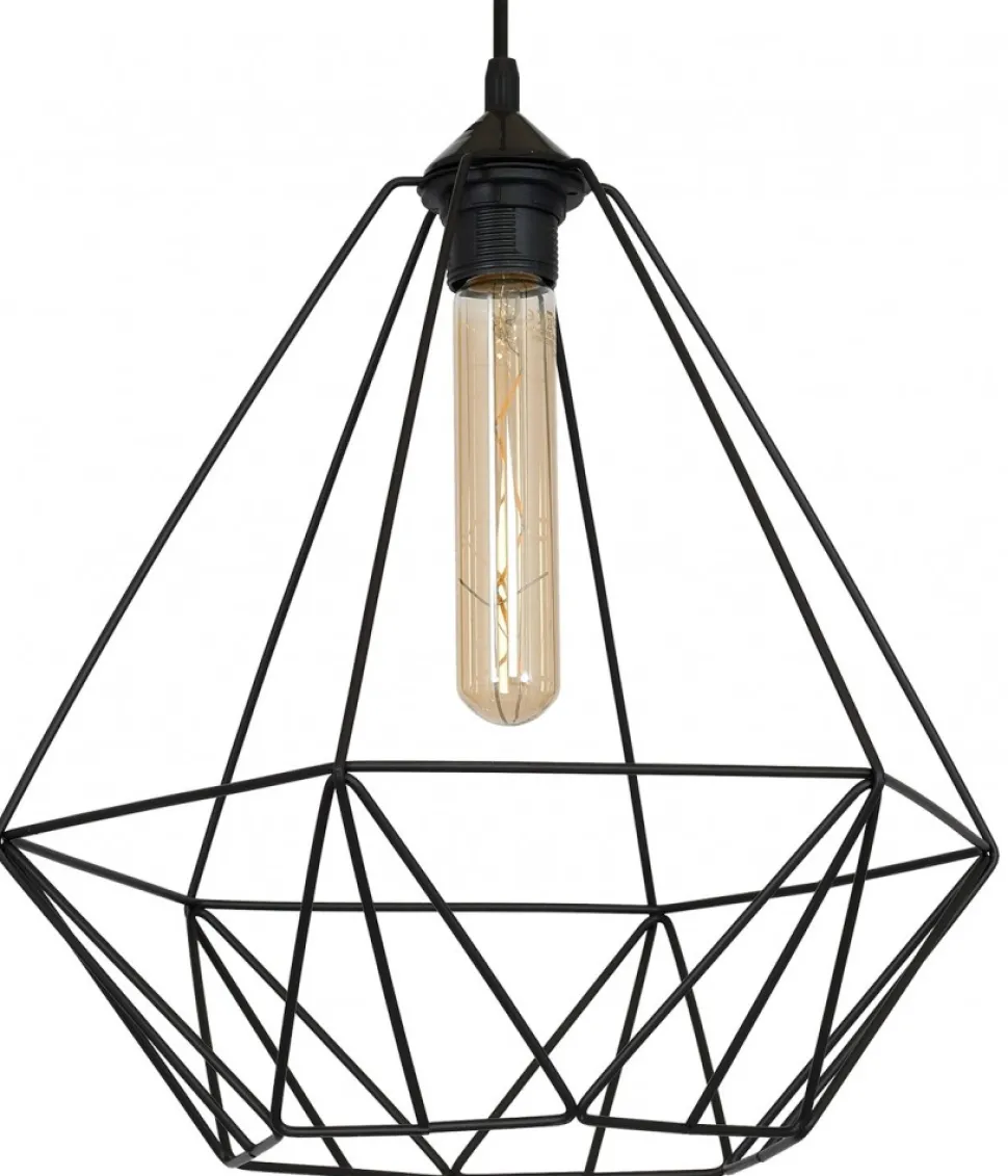 Lampa Wisząca BASKET NEW Czarny Metalowy Klosz 1xE27 35cm