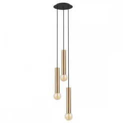 Lampa Wisząca BATON Czarny Złoty 3xE27 * Nowodvorski Sale