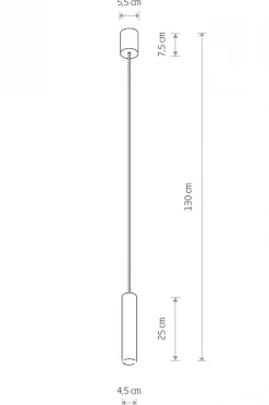 Lampa Wisząca BATON Czarny Złoty 1xE27 * Nowodvorski Discount