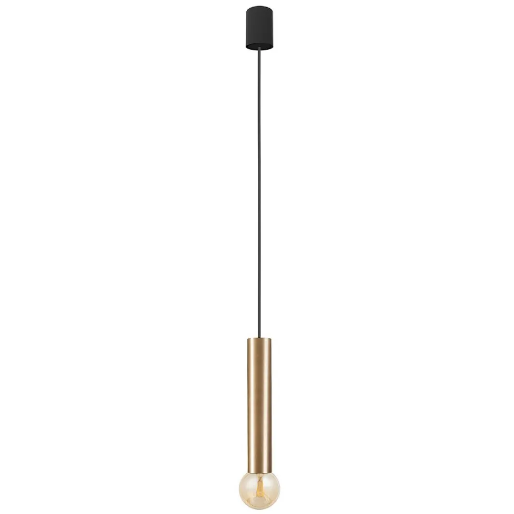 Lampa Wisząca BATON Czarny Złoty 1xE27 * Nowodvorski Discount