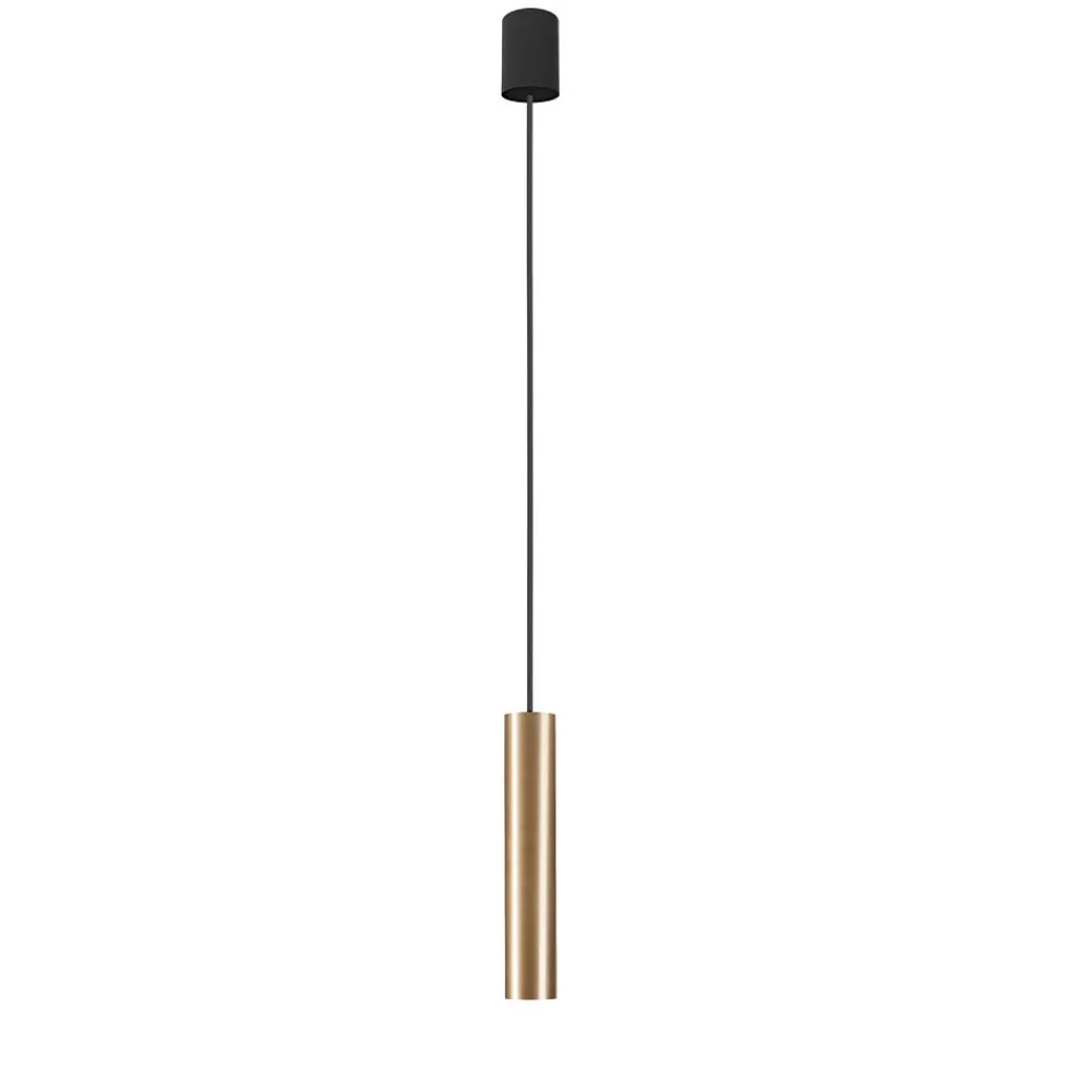 Lampa Wisząca BATON Czarny Złoty 1xE27 * Nowodvorski Discount