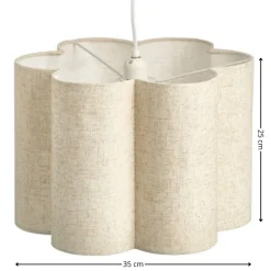 Lampa wisząca beżowa a la len 35x35x25 cm * GIFTDECOR Online