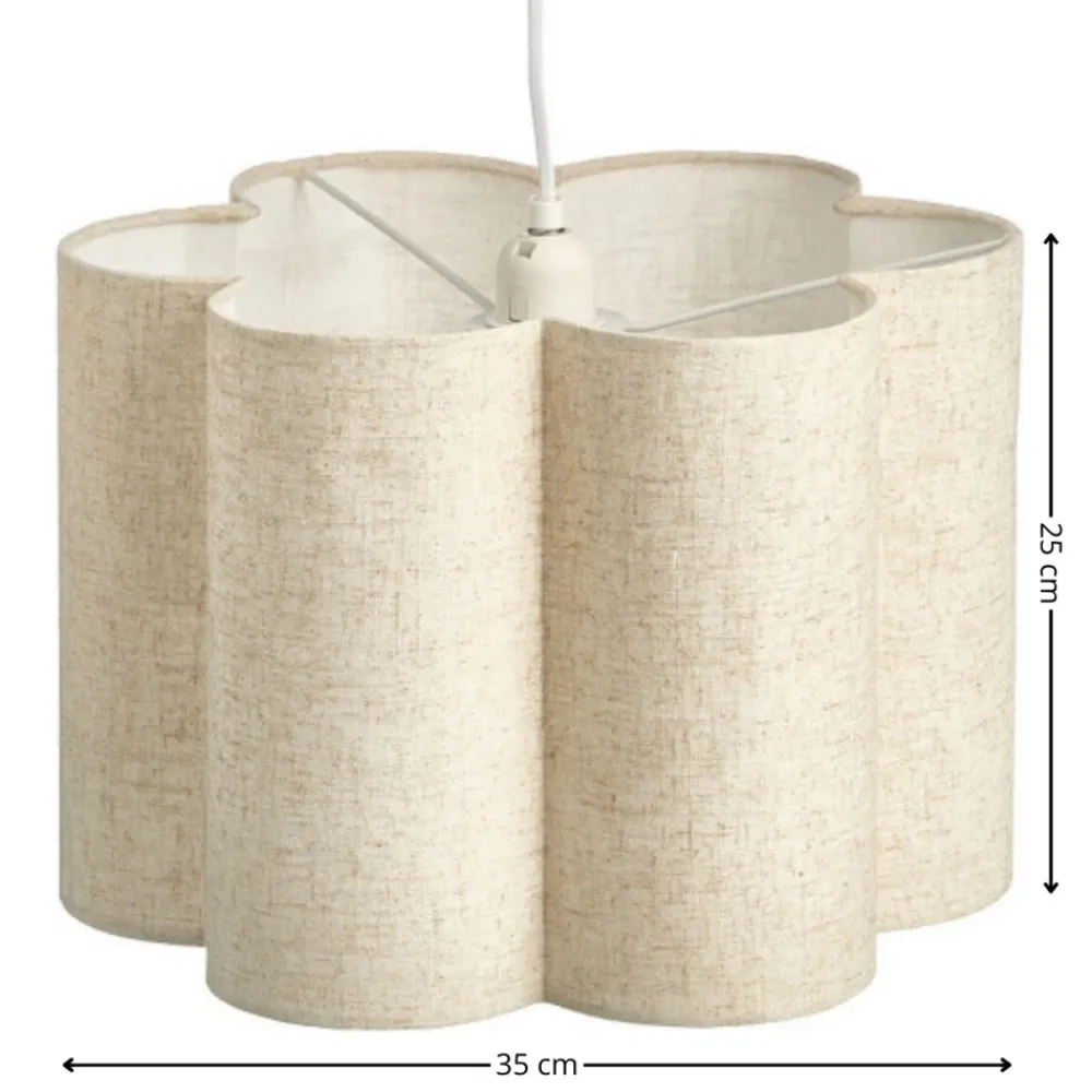 Lampa wisząca beżowa a la len 35x35x25 cm * GIFTDECOR Online