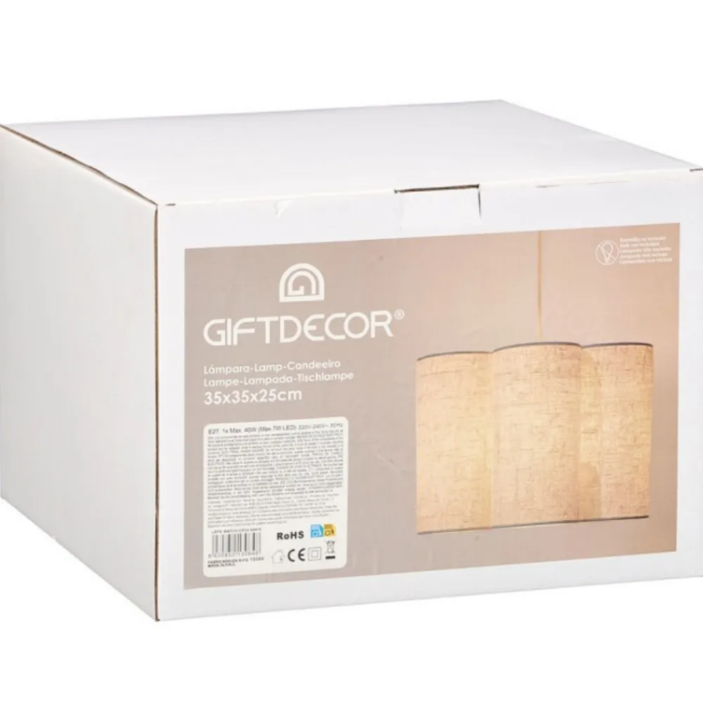 Lampa wisząca beżowa a la len 35x35x25 cm * GIFTDECOR Online