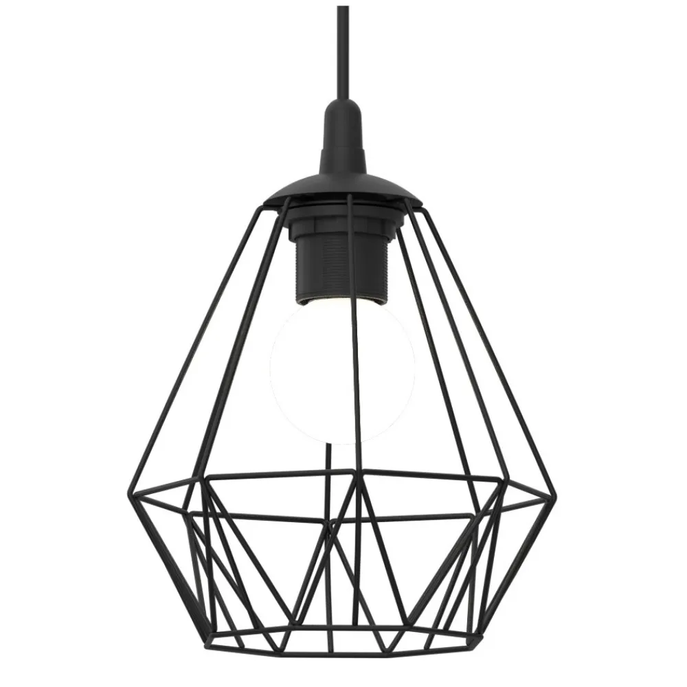 Lampa Wisząca BERGEN Czarny Metalowy Klosz 1xE27 19cm * Luminex Best