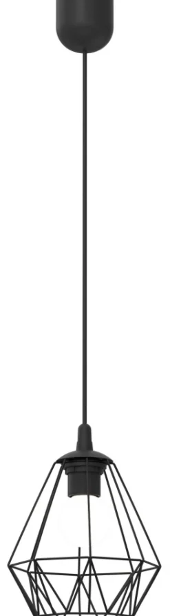 Lampa Wisząca BERGEN Czarny Metalowy Klosz 1xE27 19cm * Luminex Best