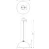 Lampa Wisząca BETA Czarny Biały Metalowy Klosz 1xE27 35cm * Eko-light Clearance