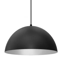 Lampa Wisząca BETA Czarny Biały Metalowy Klosz 1xE27 35cm * Eko-light Clearance