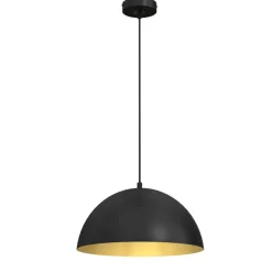 Lampa Wisząca BETA Czarny Złoty Metalowy Klosz 1xE27 35cm * Eko-light Sale