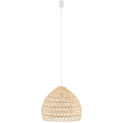 Lampa Wisząca BOHO Biały Brązowy Abażur 1xE27 30cm * Nowodvorski Clearance
