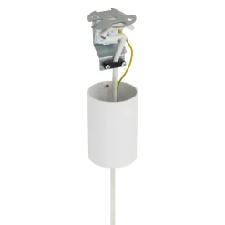 Lampa Wisząca BOHO Biały Brązowy Abażur 1xE27 43cm