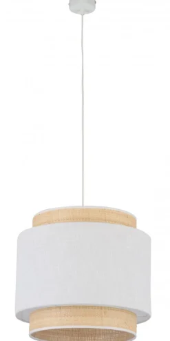 Lampa Wisząca BOHO NEW Biały Beżowy Abażur 1xE27 38cm * TK Lighting Outlet