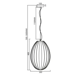 Lampa Wisząca BRAGA Czarny Szklany Klosz 1xE27 30cm * Eko-light Best