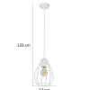 Lampa Wisząca BRYLANT Biały Metalowy Klosz 1xE27 * TK Lighting New
