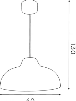 Lampa Wisząca BURGOS Biały Metalowy Klosz 1xE27 40cm * Luminex Sale