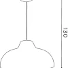 Lampa Wisząca BURGOS Czarny Biały Metalowy Klosz 1xE27 40cm