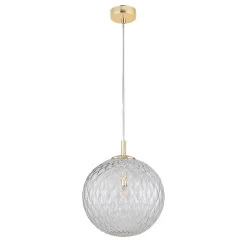 Lampa Wisząca CADIX Złoty Szklany Klosz 1xG9 30cm * TK Lighting Outlet