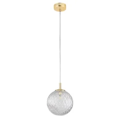 Lampa Wisząca CADIX Złoty Szklany Klosz 1xG9 21cm * TK Lighting