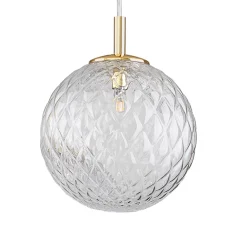 Lampa Wisząca CADIX Złoty Szklany Klosz 1xG9 21cm * TK Lighting