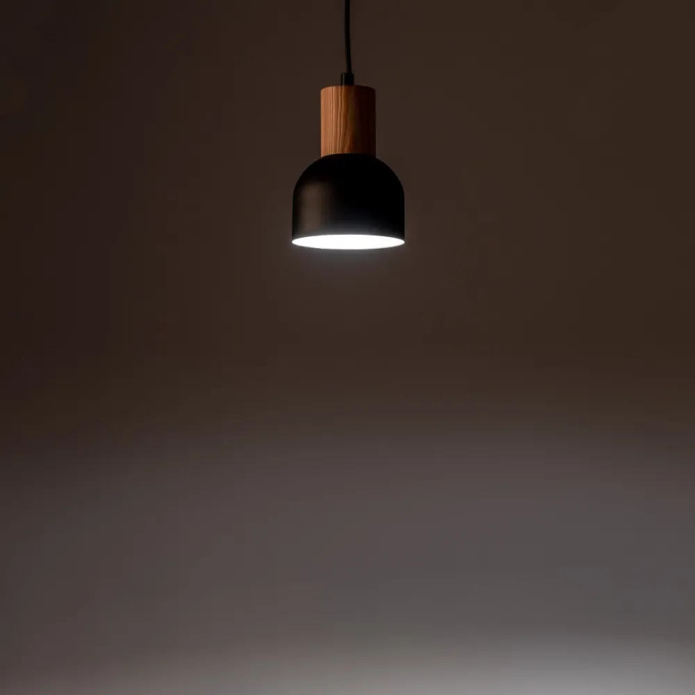 Lampa Wisząca CAIRO Czarny Metalowy Klosz1xE27 * TK Lighting Outlet