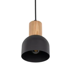 Lampa Wisząca CAIRO Czarny Metalowy Klosz1xE27 * TK Lighting Outlet