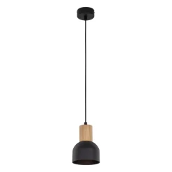 Lampa Wisząca CAIRO Czarny Metalowy Klosz1xE27 * TK Lighting Outlet
