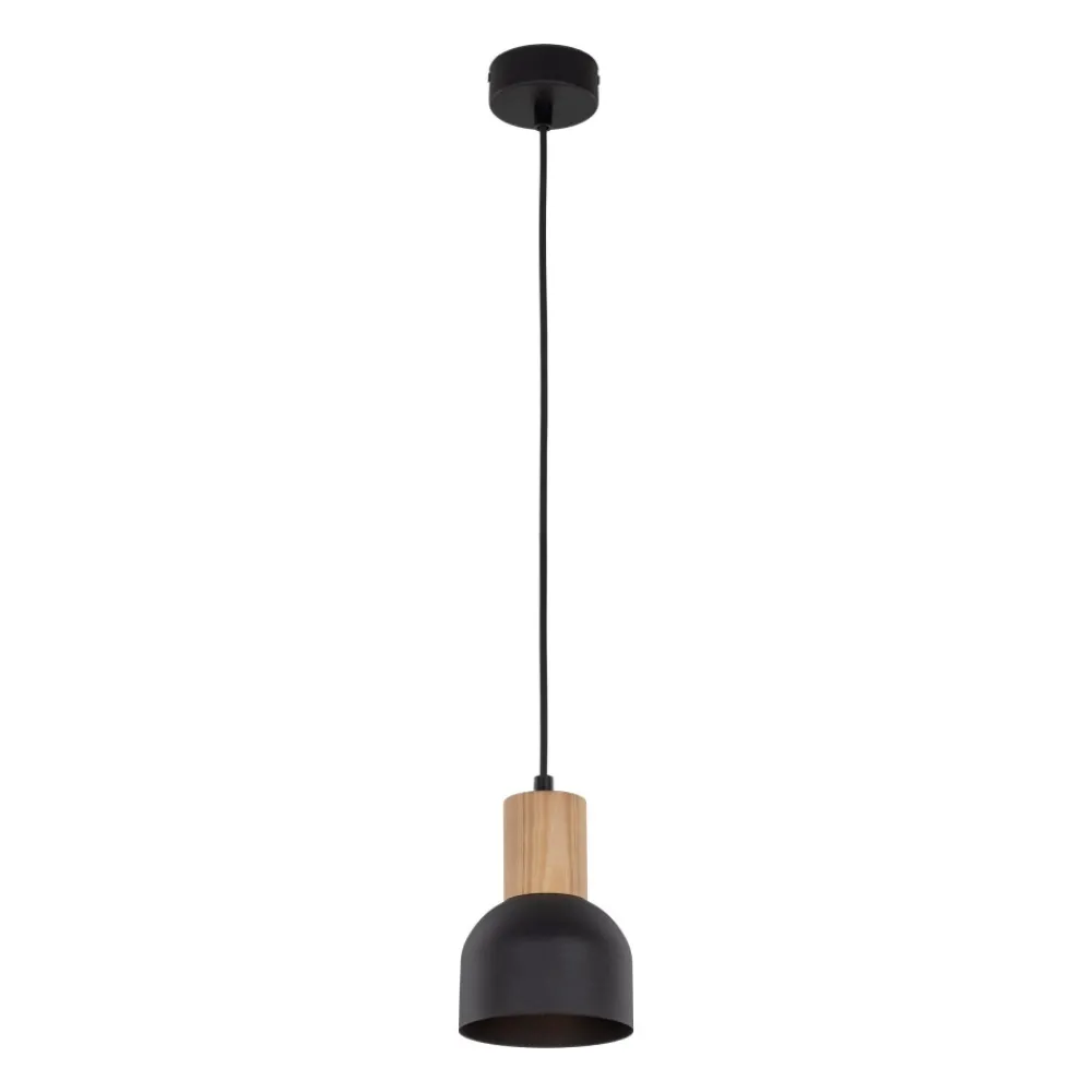 Lampa Wisząca CAIRO Czarny Metalowy Klosz1xE27 * TK Lighting Outlet