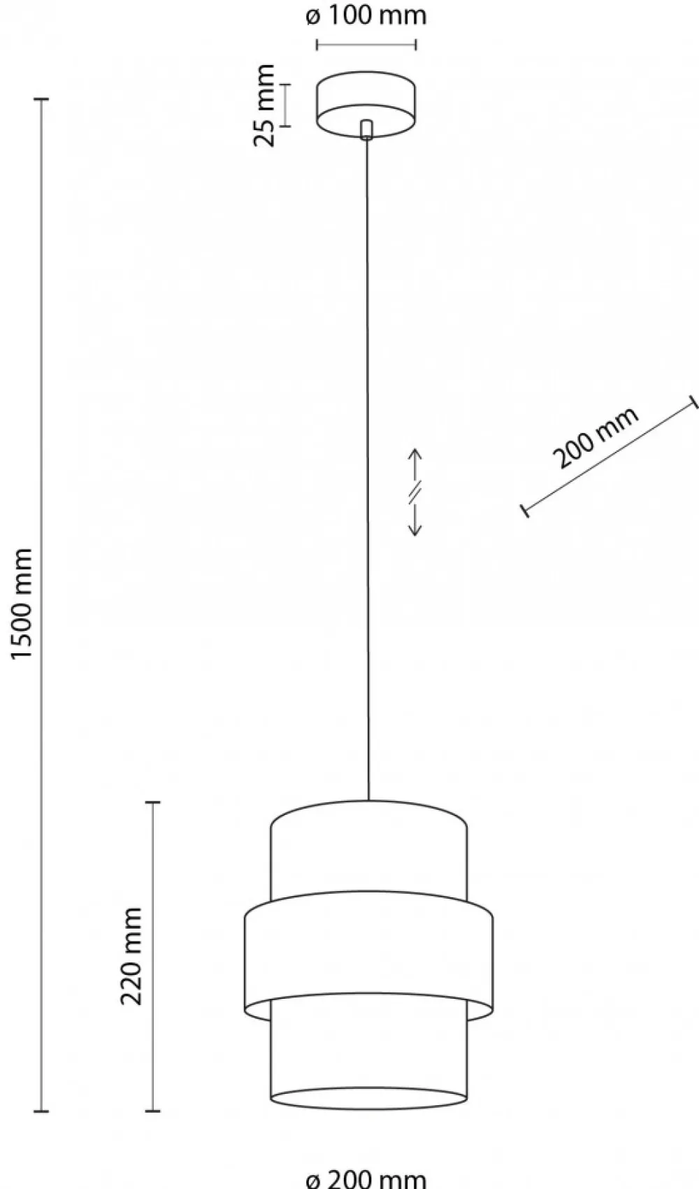 Lampa Wisząca CALISTO Biały Abażur 1xE27 20cm * TK Lighting Outlet