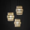 Lampa wisząca CALISTO czarna abażur juta 3xE27 * TK Lighting Clearance