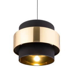 Lampa Wisząca CALISTO Czarny Złoty Abażury 3xE27 * TK Lighting Outlet
