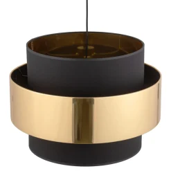 Lampa Wisząca CALISTO Czarny Złoty Abażury 3xE27 * TK Lighting Outlet