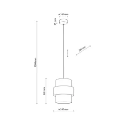 Lampa Wisząca CALISTO Juta Abażur 1xE27 20 cm * TK Lighting Outlet