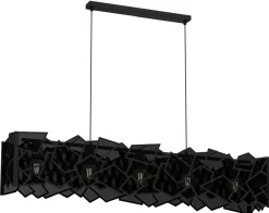Lampa Wisząca CAMO Czarny Metalowy Klosz 5xE27