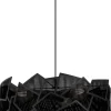 Lampa Wisząca CAMO Czarny Metalowy Klosz 3xE27 50cm