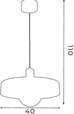 Lampa Wisząca CANAN Czarny Brązowy Szklany Klosz 1xE27 29cm * Luminex New