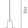 Lampa Wisząca CANAN Czarny Brązowy Szklany Klosz 1xE27 20cm