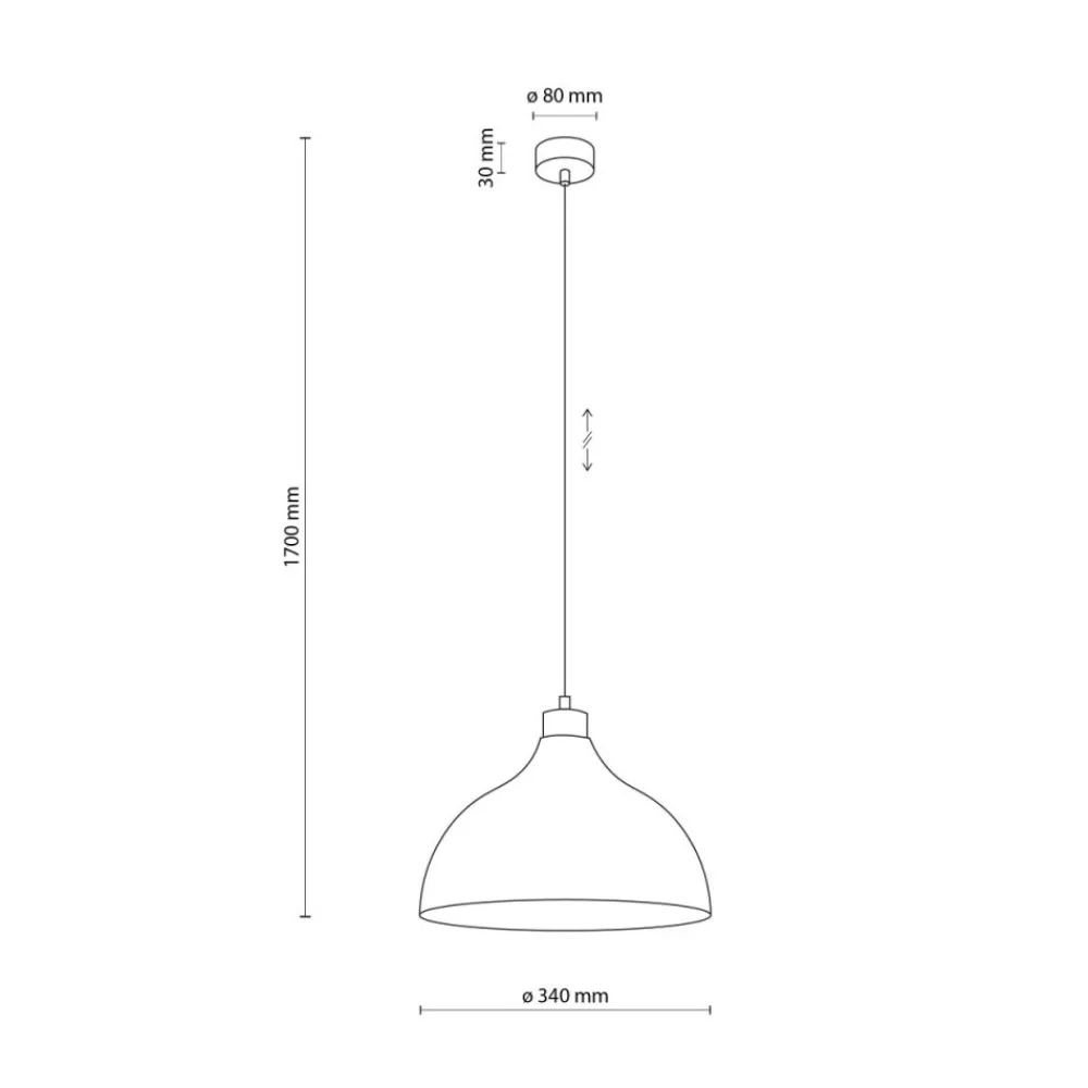 Lampa wisząca CAP ceglasta 1xE27 34 cm * TK Lighting Clearance