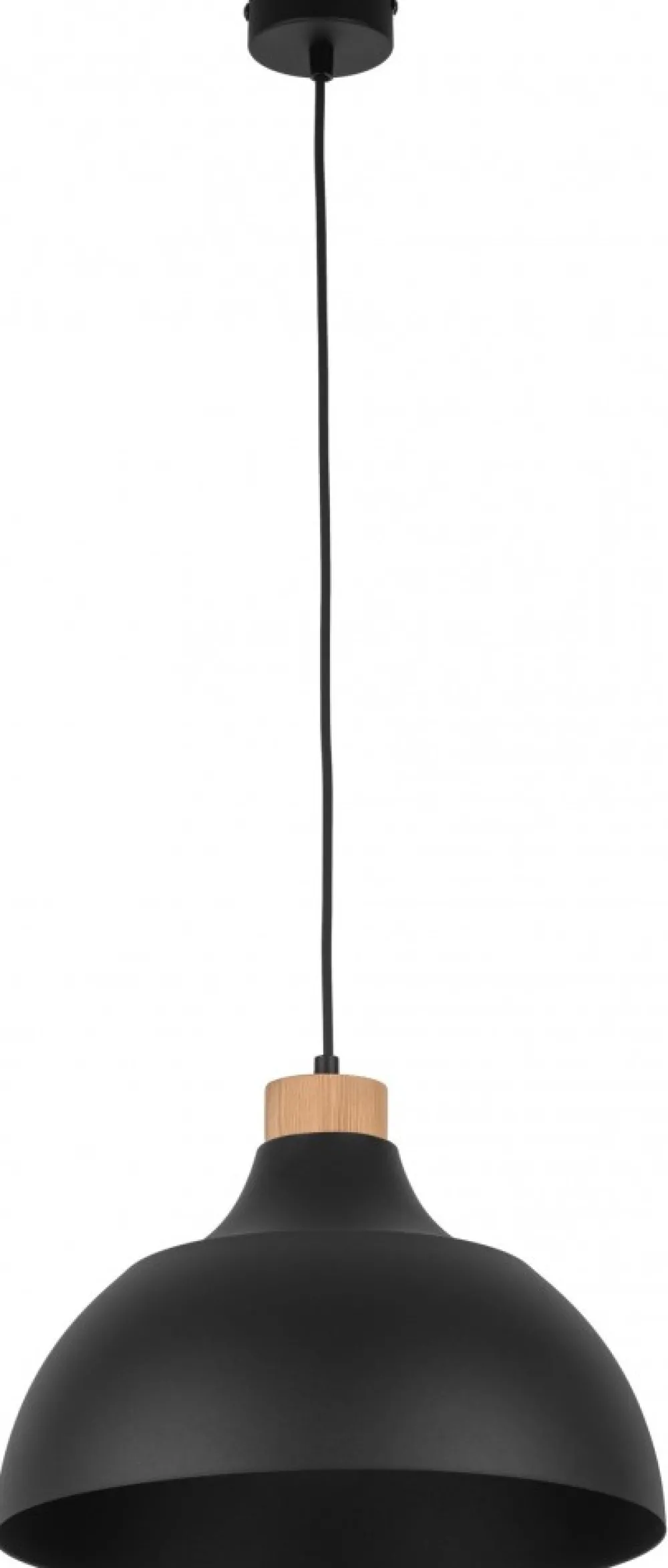 Lampa Wisząca CAP Czarny Metalowy Klosz 1xE27 34 cm * TK Lighting New