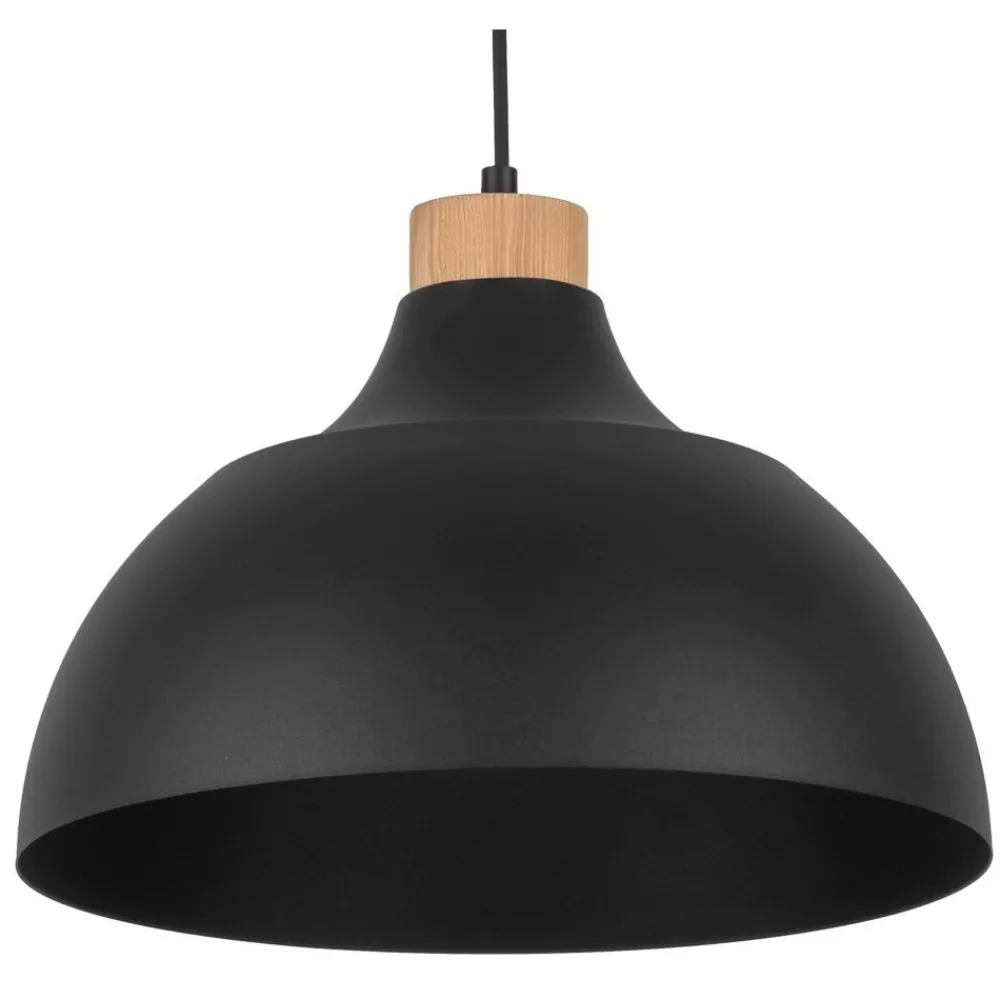 Lampa Wisząca CAP Czarny Metalowy Klosz 1xE27 34 cm * TK Lighting New