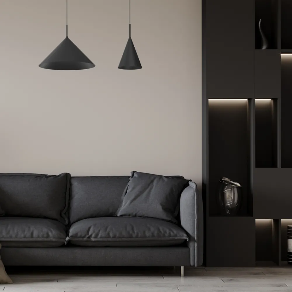 Lampa wisząca CAPITAL Czarna Metalowa 1xGX53 17cm * Eko-light Outlet